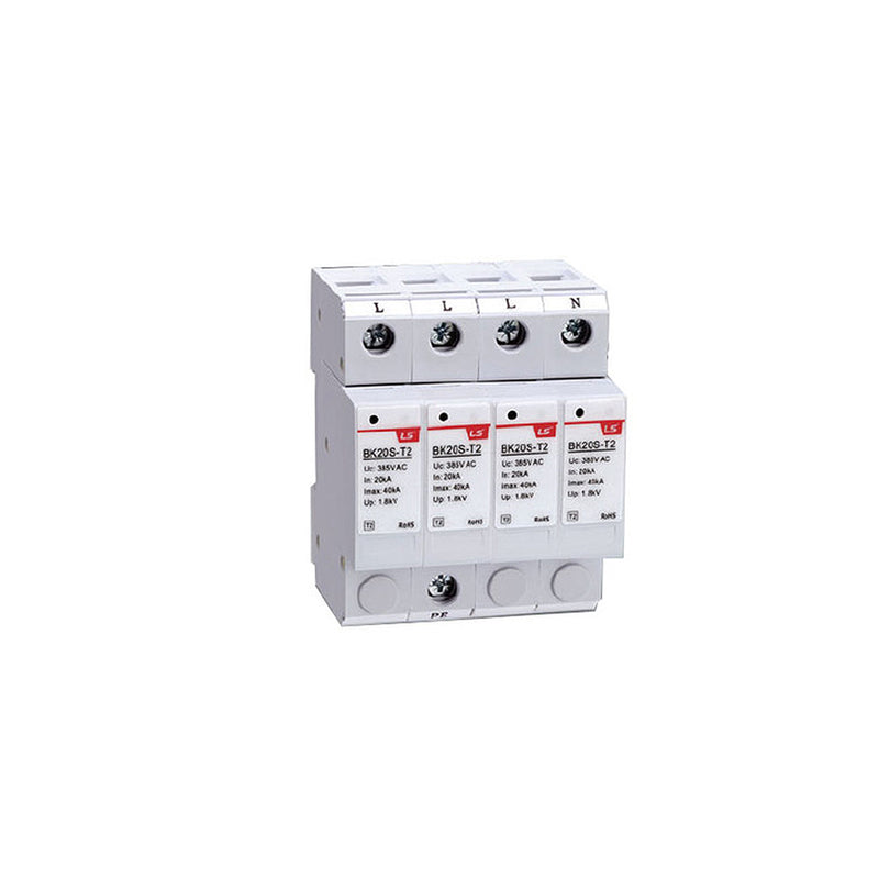Thiết bị chống sét LS BK Series, điện áp Uc 385V, dòng xả xung sét cực đại từ 5kA ~ 80kA. Tiêu chuẩn quốc tế
