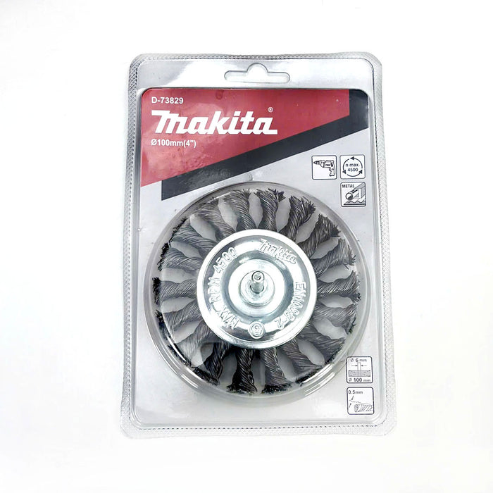 Bánh cước kim loại sợi thép xoắn Makita đường kính từ 75mm-100mm, trục cốt 6mm dùng cho máy khoan ( Cấp 2 sao )