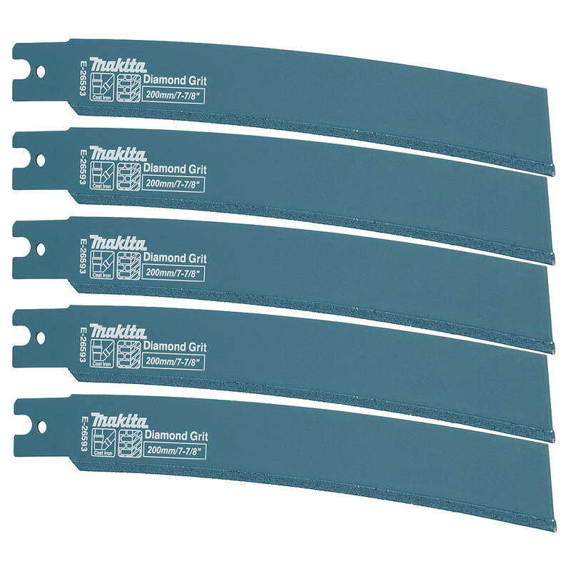 Hộp 5 lưỡi cưa kiếm phủ hạt kim cương Makita chiều dài từ 200mm - 250mm