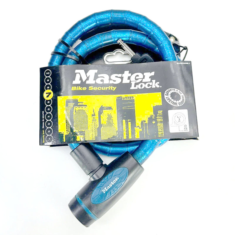 Ổ khóa dây Master Lock 8228 cao cấp, dây khóa bằng cáp thép bện được bọc nhựa vinyl dài 1m