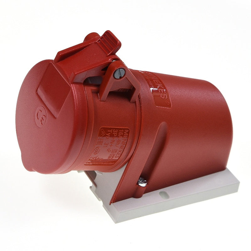 Ổ cắm công nghiệp MENNEKES gắn tường 16A~32A – Công nghệ TwinCONTACT đấu nối lò xo không vít (IP44) | Wall Mounted Receptacle, External Fixing (MB 463)