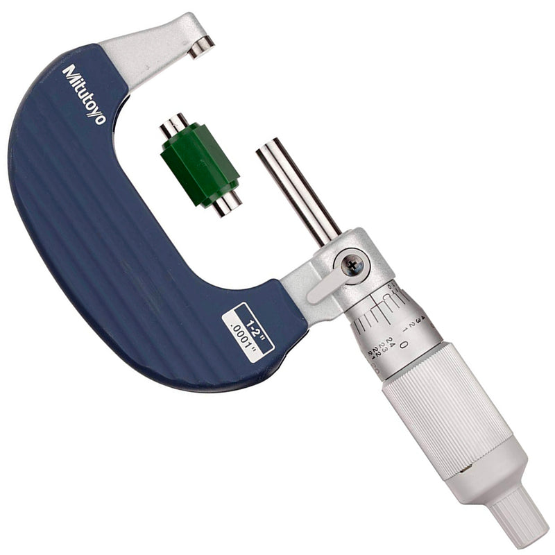 Panme đo ngoài cơ bản Mitutoyo Series 102 - Ratchet Thimble Micrometer. Dòng cải tiến với bánh cóc trên ống xoay