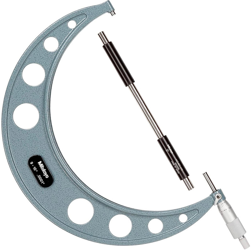 Bộ 12 cây Panme đo ngoài hệ Inch Mitutoyo Mã số 103-908-40, đáp ứng dãy đo từ 0 - 12 Inch, có vạch chia chính xác cao 0.0001 inch