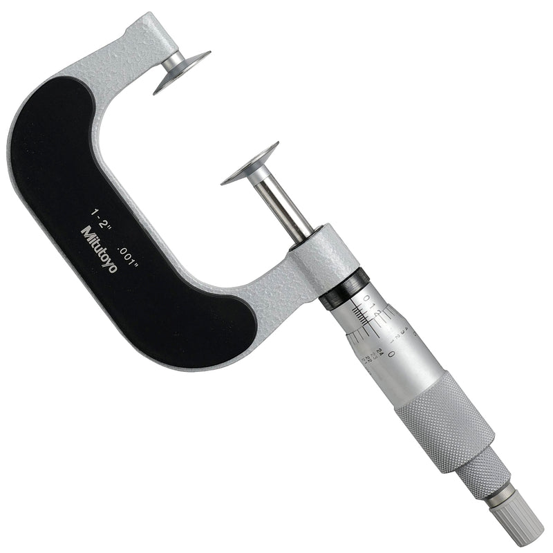 Panme Mitutoyo Series 169 - Disc Micrometers | None Rotating Spindle, đầu đo đĩa trục đo không xoay