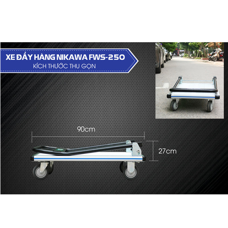 Xe đẩy hàng nhôm Nikawa tải trọng 200kg - 250kg