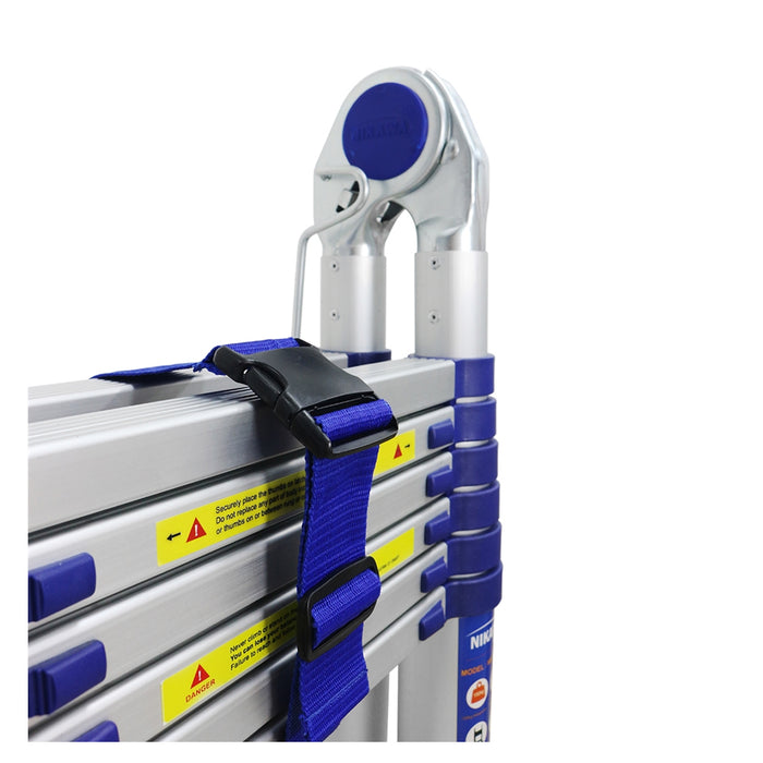 Thang nhôm rút đôi chữ A Nikawa NK AI, chiều cao tối đa chữ A từ 1.85m ~ 2.76m