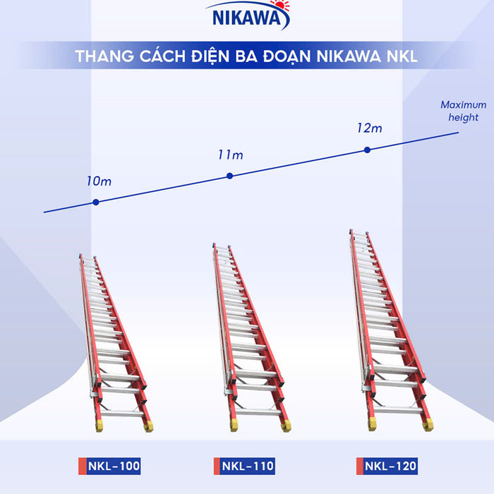 Thang trượt cách điện 2 đoạn và 3 đoạn Nikawa NKL