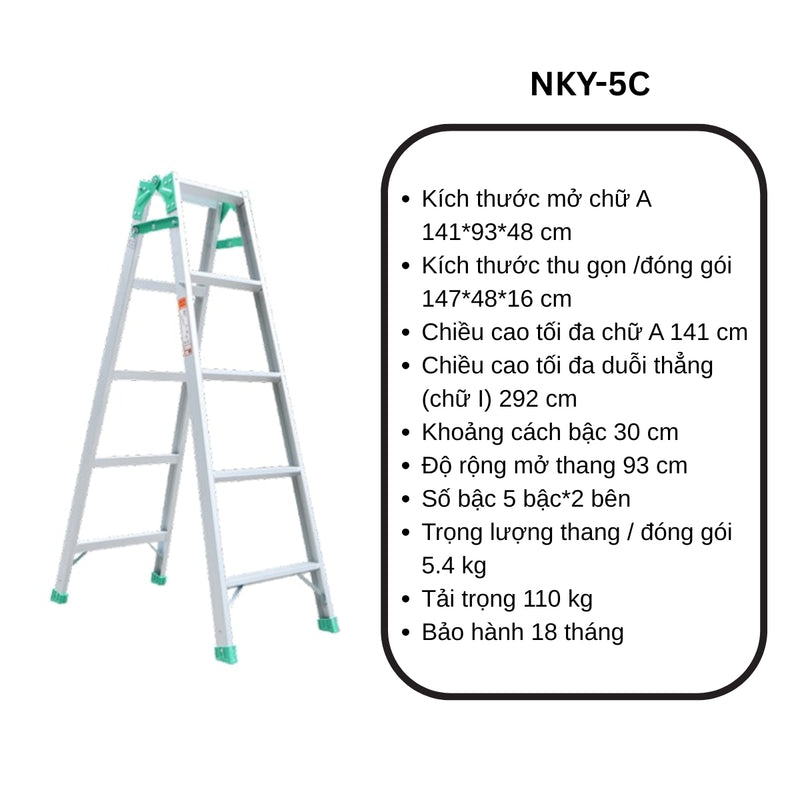 Thang nhôm chữ A Nikwa NKY