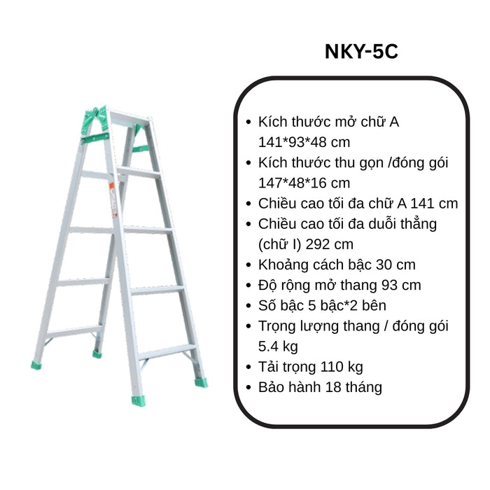 Thang nhôm chữ A Nikwa NKY