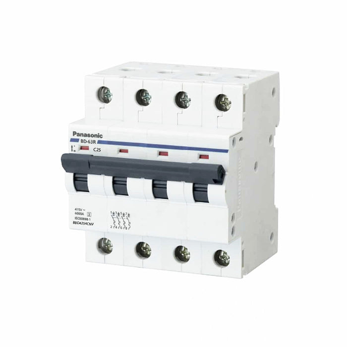 Cầu dao tự động MCB Panasonic, tải danh định từ 6A ~ 100A, dòng cắt từ 6kA ~ 10kA