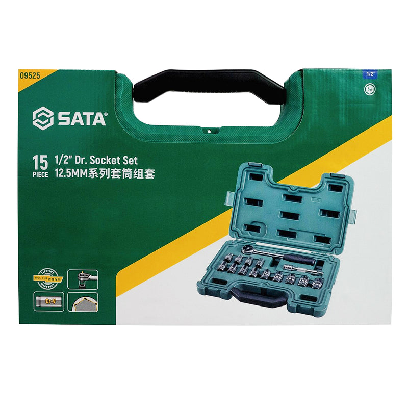 15Pc. 1/2 inch Dr. Socket Set SATA 09525