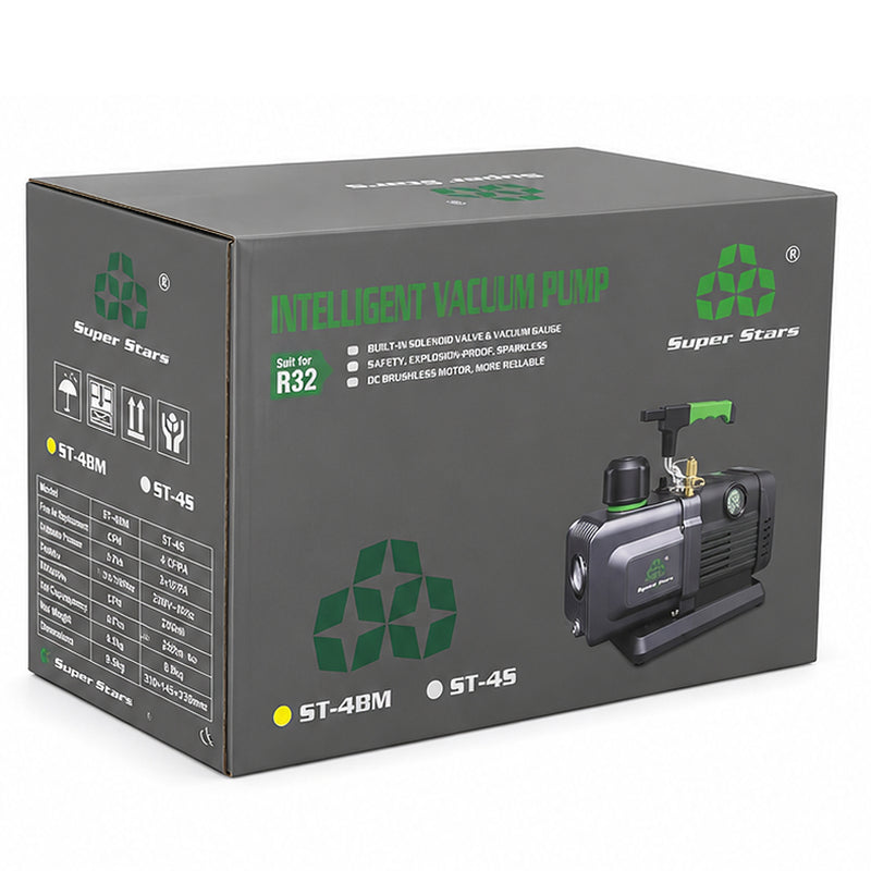 Bơm hút chân không Super Stars ST-4BM 4.5CFM, động cơ 2 cấp, tốc độ hút 127 Lít/phút, dùng điện 220V