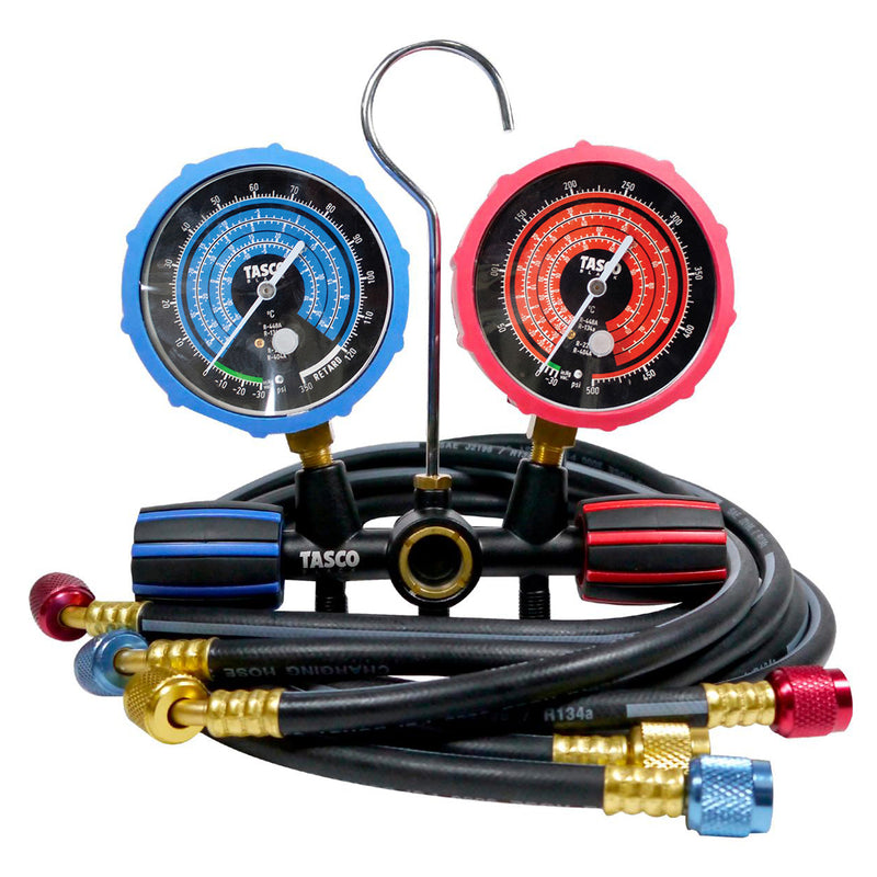 Đồng hồ áp suất ga Tasco TB145BV dùng để đo áp suất gas R32, R410A