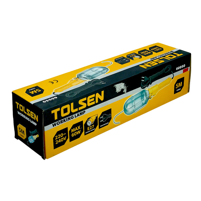 Đèn làm việc công trình gắn bóng rời 60W TOLSEN, dây 5 - 10m (không kèm bóng)