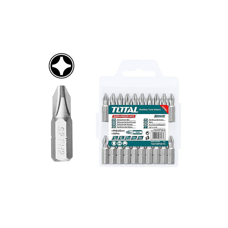 Vỉ 10 mũi siết vít 2 đầu PH2x110mm TOTAL TAC16PH253