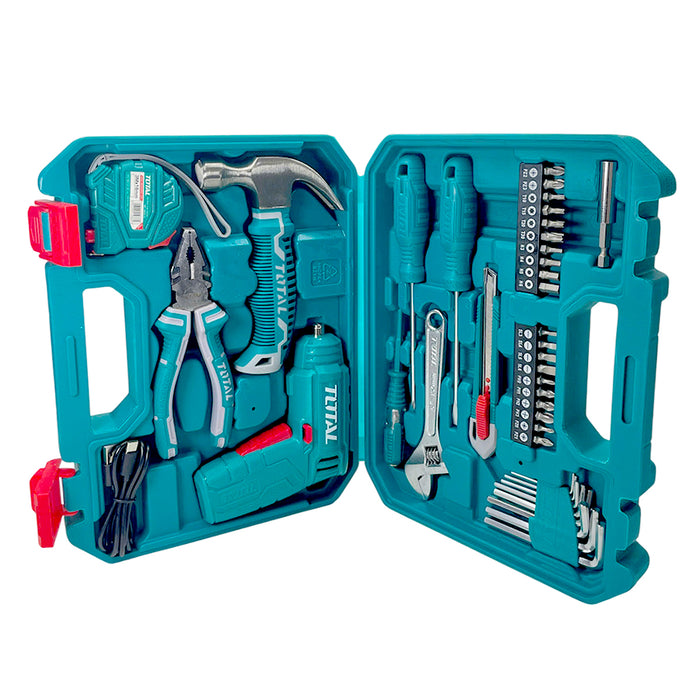 Bộ máy siết vít TSDLI0404 Pin 4V và bộ 38 món phụ kiện, mã sản phẩm TOLTAL THKTHP10386