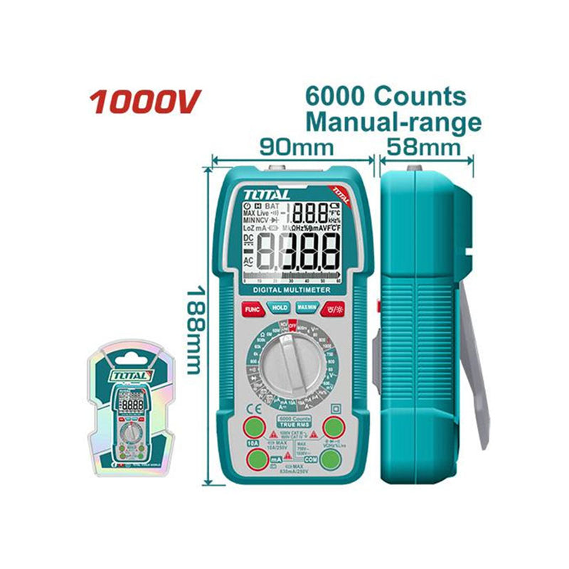 Đồng hồ vạn năng kỹ thuật số Total TMT5410003 đo được AC/DC