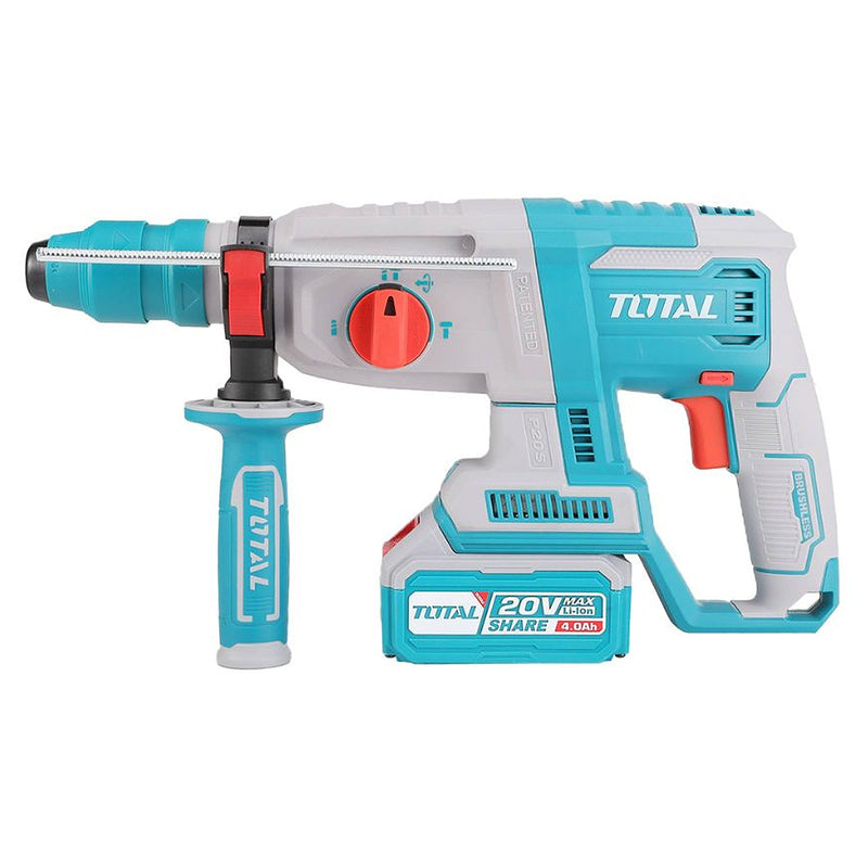 Máy khoan bê tông 3 chức năng Total TRHLI202289 dùng Pin 20V, đuôi gài SDS-Plus