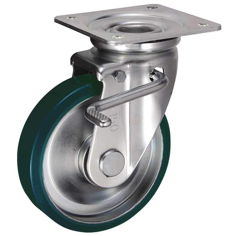 Bánh xe đẩy Ukai JB-Type có xoay, có khóa bánh, đường kính từ 75mm - 250mm