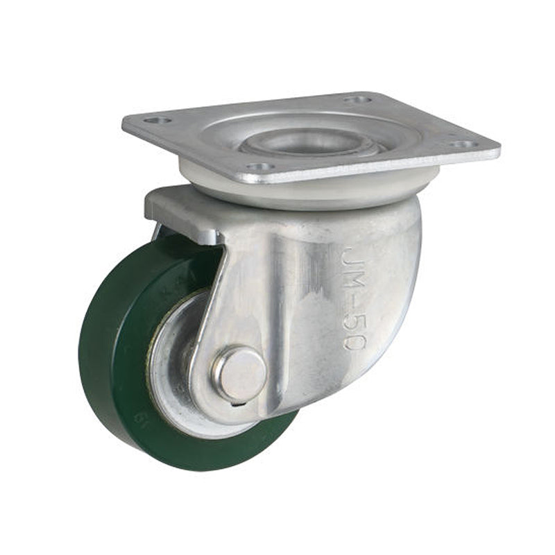 Bánh xe đẩy tải nặng, thân lùn Ukai JM-Type có xoay, không khóa bánh, đường kính từ 50mm - 75mm