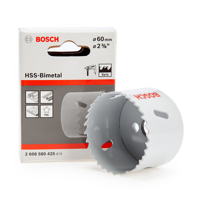 Mũi khoét lỗ Bosch dùng cho kim loại, đường kính từ 32mm - 68mm, dài 44mm, vật liệu thép HSS