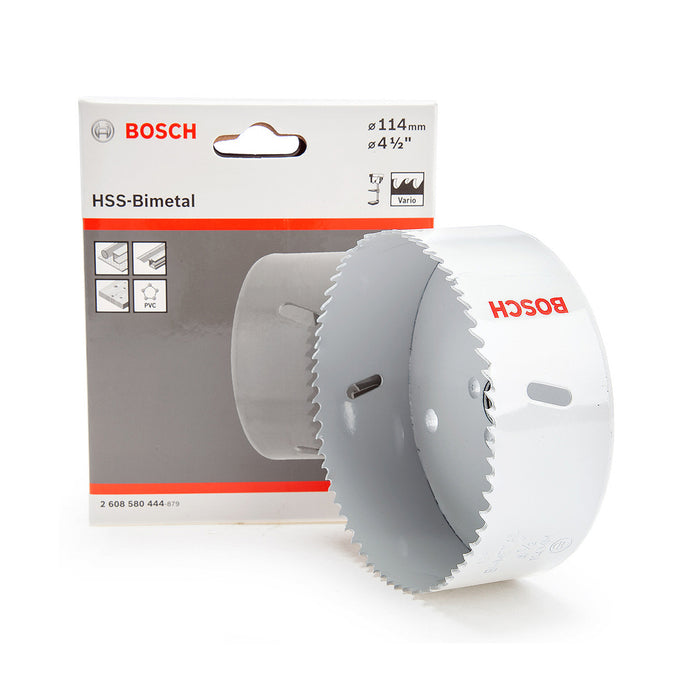 Mũi khoét lỗ Bosch dùng cho kim loại, đường kính từ 70mm - 152mm, dài 44mm, vật liệu thép HSS