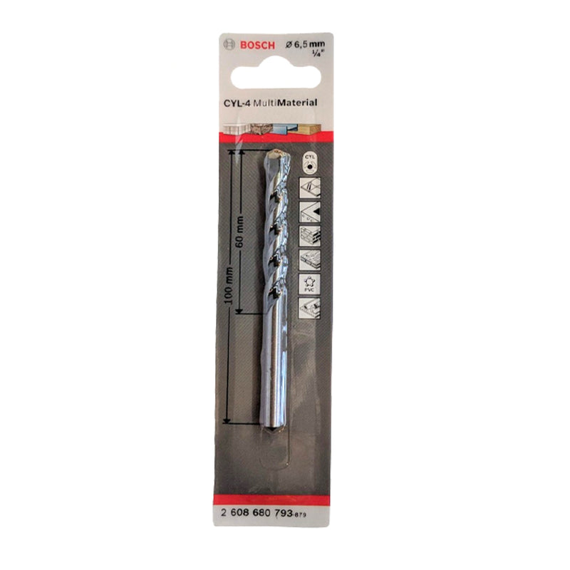 Mũi khoan đa năng CYL-4 Bosch đường kính từ 3mm - 12mm, chiều dài từ 70mm - 150mm, đuôi trơn (Multiconstruction)