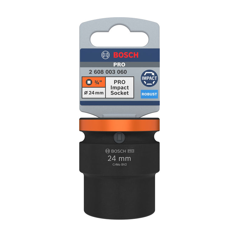 Đầu tuýp Bosch cốt 3/4 inch, đầu từ 19mm - 30mm, dài 50mm