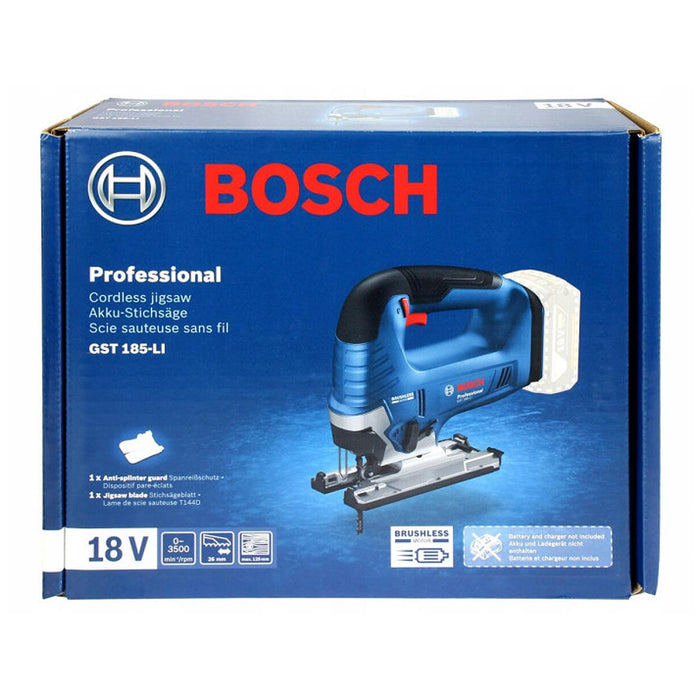 Máy cưa lọng dùng Pin 18V Bosch GST 185-LI, mã số 06015B30L4 (Chỉ có thân máy, không kèm pin và sạc)