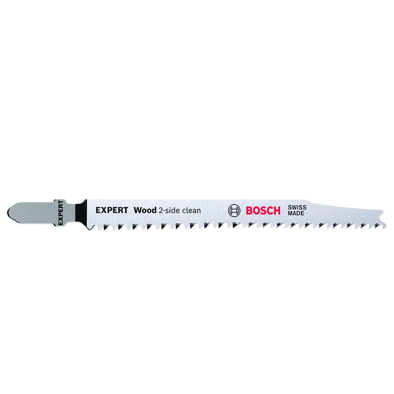 Vỉ 5 lưỡi cưa lọng cắt gỗ Bosch T308B vật liệu thép HCS, dài 91mm, mép cắt đẹp và sạch (Dòng cao cấp)