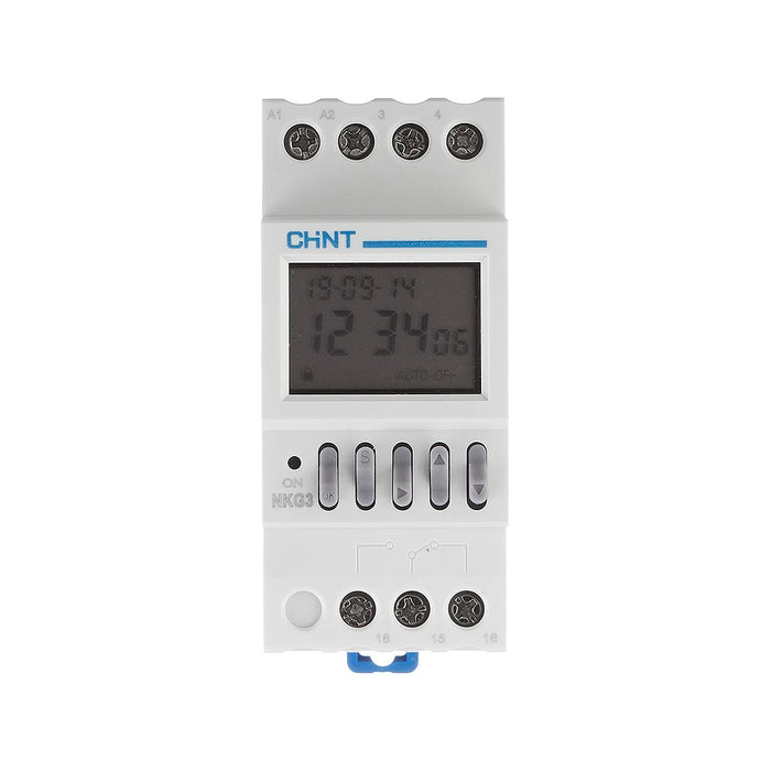 Timer hẹn giờ kỹ thuật số Chint NKG3 cài đặt 24h, điện áp AC 220V