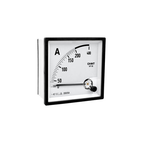 Đồng hồ Analog đo ampe Chint NP96-A gắn mặt cửa tủ điện, kích thước 96mm x 96mm