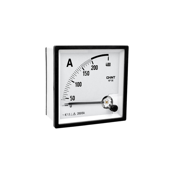 Đồng hồ Analog đo ampe Chint NP96-A gắn mặt cửa tủ điện, kích thước 96mm x 96mm