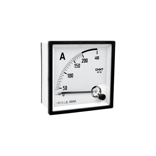 Đồng hồ Analog đo ampe Chint NP96-A gắn mặt cửa tủ điện, kích thước 96mm x 96mm