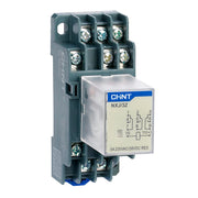 Rờ le kiếng chân dẹp Chint NXJ series. kiểu ghim vào chân đế. Có đèn báo tín hiệu. Tiêu chuẩn CE