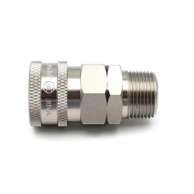 Đầu nối nhanh Hi Cupla Standard SM-Type (Socket) kiểu kết nối ren ngoài, gioăng chịu nhiệt FKM (Fluoro Rubber)