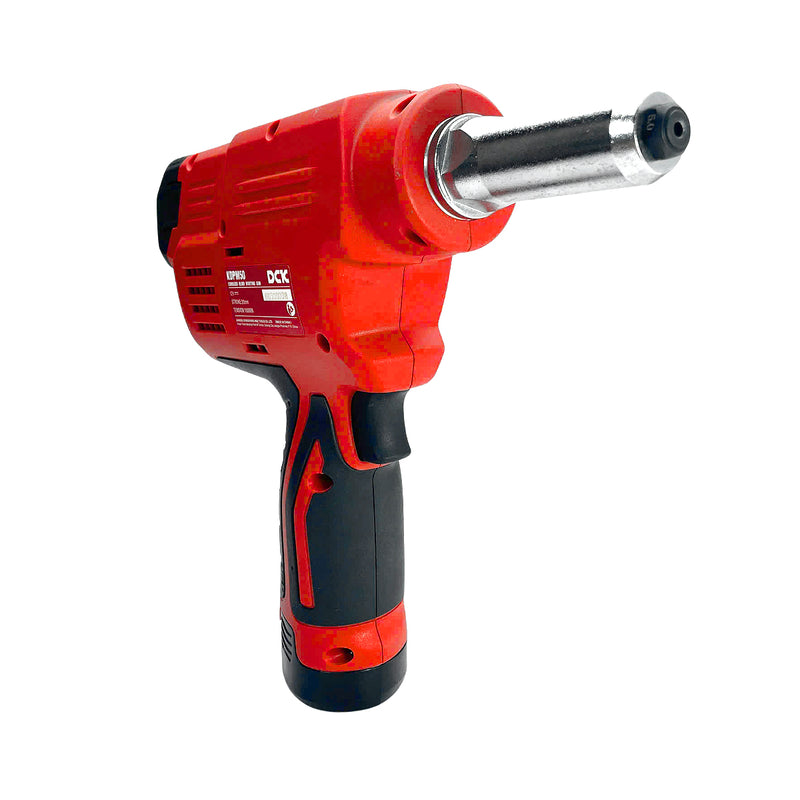 Máy tán đinh ri vê DCK KDPM50 dùng Pin 12V, lực kéo 10kN
