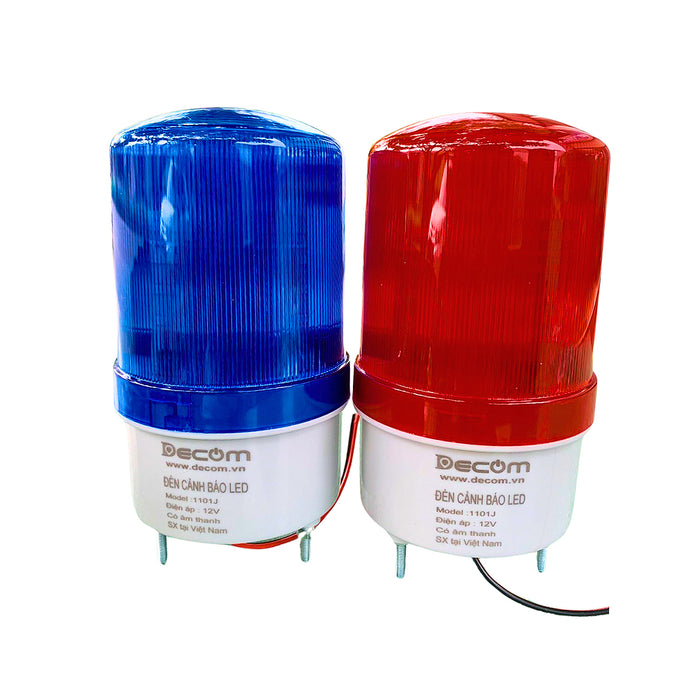 Đèn cảnh báo led xoay Decom không còi và có còi