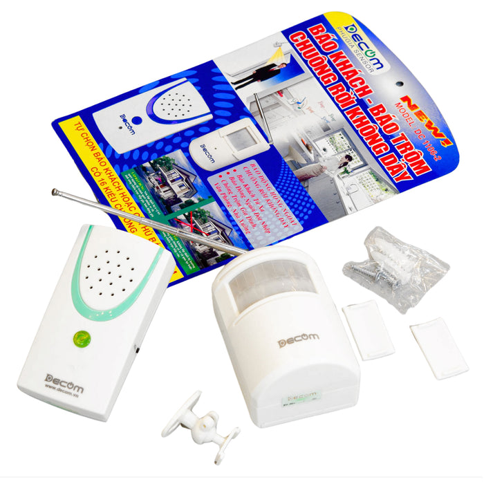 Thiết bị báo khách cảm ứng không dây Decom DC-1106-2