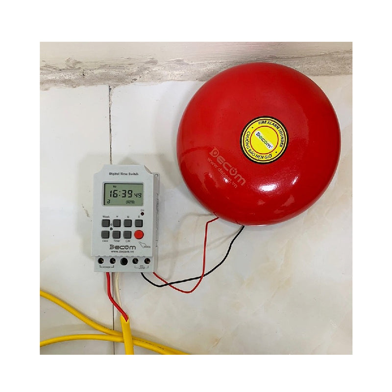 Timer hẹn giờ kỹ thuật số kèm chuông báo giờ công nghiệp Decom DC-28P