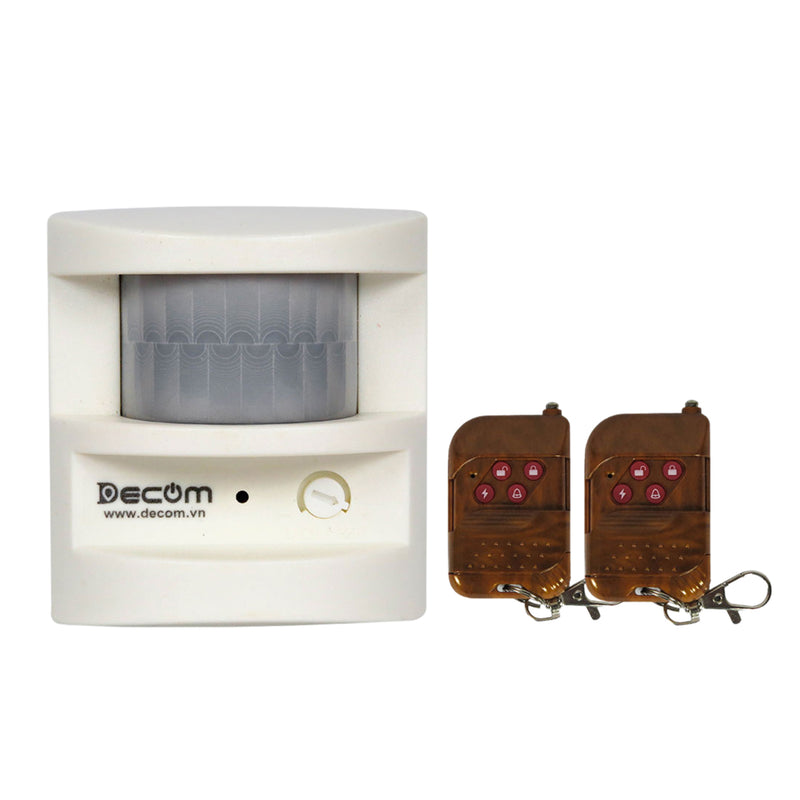 Thiết bị báo trộm, báo khách hồng ngoại Decom X-10 có điều khiển từ xa, cự ly quét từ 6m -10m