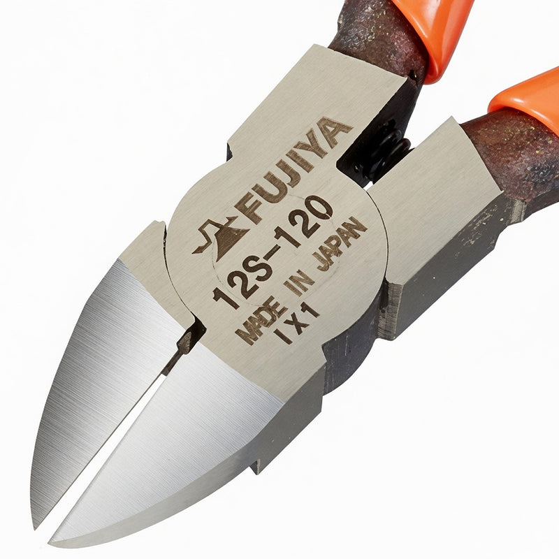 Kìm cắt mini, có lò xo trợ lực, lưỡi cong mỏng Fujiya 12S-120 kích thước 120mm