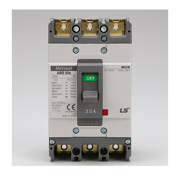 Cầu dao tự động MCCB 3P LS, tải danh định từ 5A ~ 1600A, dòng cắt từ 14kA - 75kA
