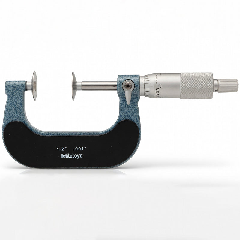 Panme Mitutoyo Series 123 - Disc Micrometers, đầu đo đĩa - đo bánh răng và rãnh hẹp