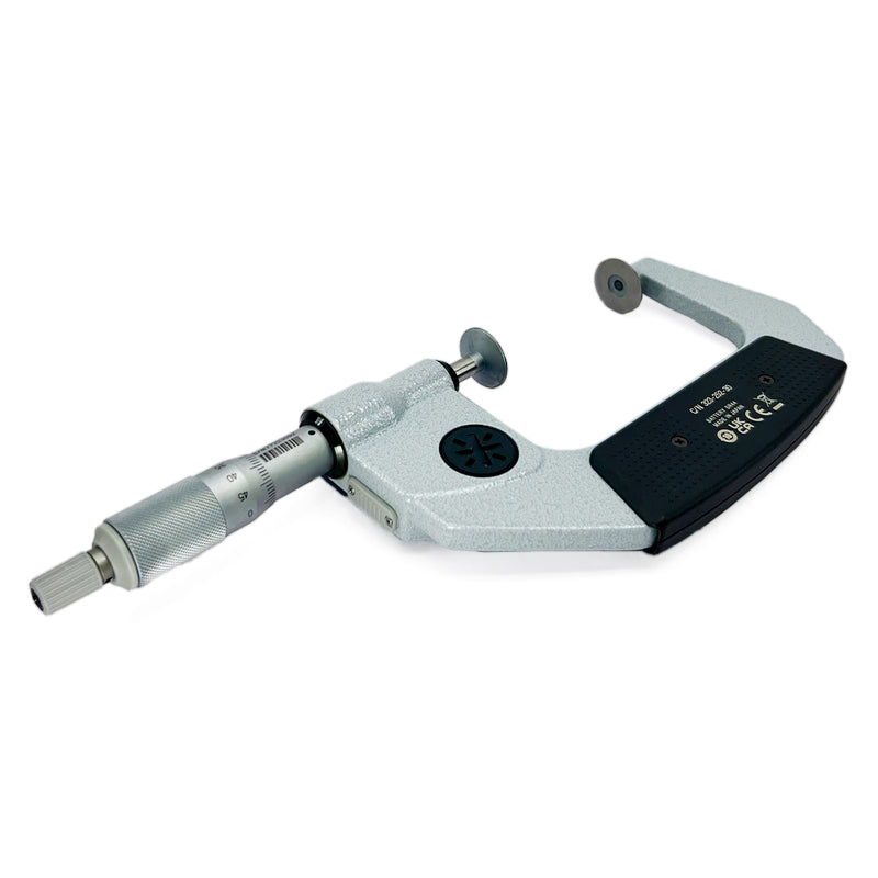 Panme điện tử Mitutoyo Series 322 - Disc Micrometers. Hàm kẹp đĩa đo bánh răng,. Có cổng SPC xuất dữ liệu