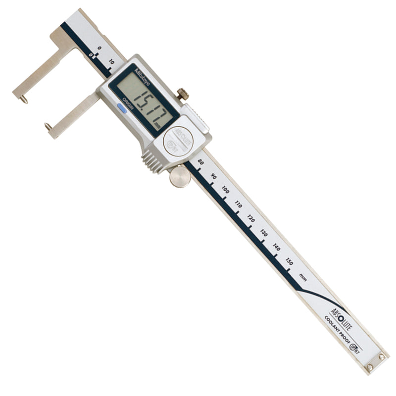 Thước kẹp điện tử Mitutoyo Series 573, ABSOLUTE Digimatic Neck Caliper, hàm kẹp cổ chai Point Jaw, mũi nhọn