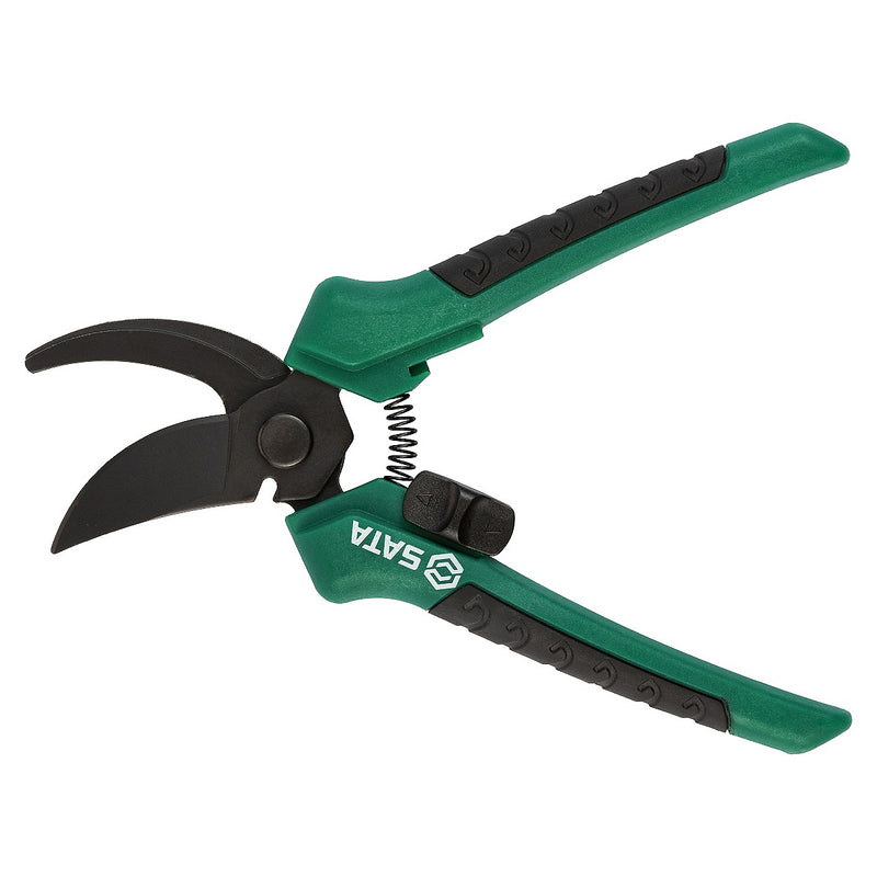Kéo cắt tỉa cành SATA 23101 lưỡi thép SK5, tích hợp cắt dây, khóa an toàn tiện lợi