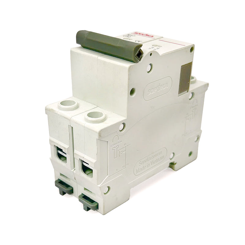 Cầu dao tự động MCB Sopoka M17/M20, tải danh định từ 2A ~ 125A, dòng cắt 6kA