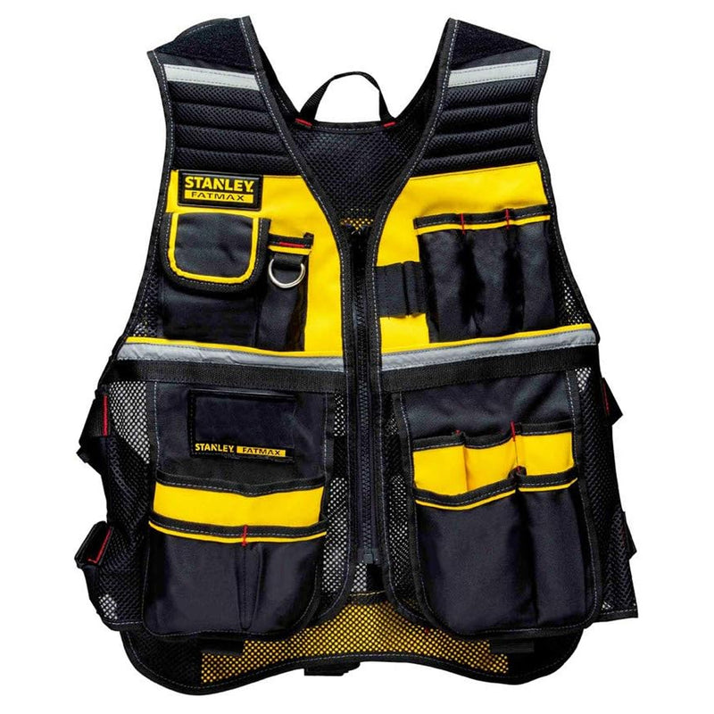 Áo đựng dụng cụ Stanley FMST530201 vải Polyester phối lưới thoáng khí dải phản quang kèm quai vai điều chỉnh