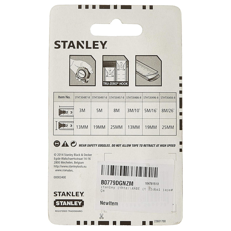 Thước cuộn thép phủ Tylon Stanley chiều dài từ 5m - 8m